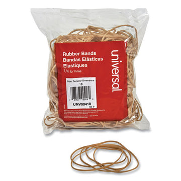 Universal® Rubber Bands, Size 18, 0.04" Gauge, Beige, 4 Oz Box, 400-pack freeshipping - TVN Wholesale